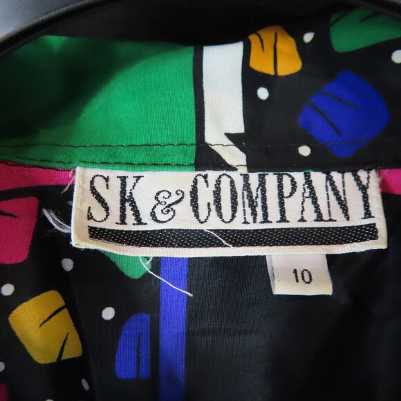 Vintage SK & Company Muti-colored Button Down Dress Shirt Sz. 10 - Picture 5 of 10